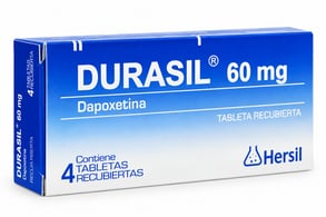 DURASIL: DAPOXETINA 60MG X 4 TABLETAS