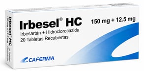 IRBESEL HC 150/12.5MG X 20 TABLETAS