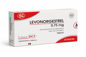 LEVONORGESTREL ACF 0.75 MG X 20 TABLETAS